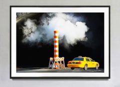 New York City Taxi Going Into Dark Tunnel, Fine Art Color Print. Signed Edition