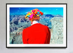 Mujeres vestidas de rojo en el Gran Cañón, fotografía en color, firmada, 3/15