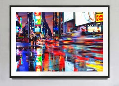 «Impresionismo y reflexiones en Times Square», impresión artística en papel Hahnemühle