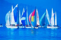 Sailboats in San Francisco Bay, Signed Fine Art Color Photography Print, 3/15