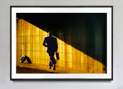 Businessman Running Into The Light, Fine Art Print Hahnemuhle Paper Baryta
