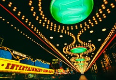 Vintage Fremont Street Abstract Photography, Signed 3/15, 29 x 43 Print