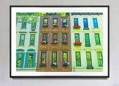 New Yorker Stadthäuser im Frühling, Kunstdruck auf Hahnemühle-Baryta-Papier