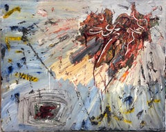 Action Painting like Jackson Pollock "The Fearful Area" Signed