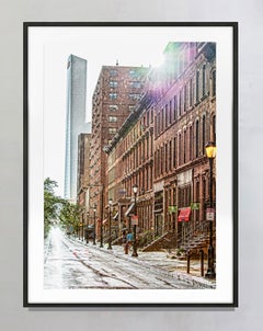 Philadelphia Row Houses on Rainy Day, Signed 3/15 Fine Art Color Photograph