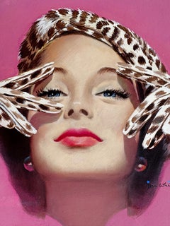 Mid-century Cosmopolitan Magazine Cover of a Glamorous, Sophisticated Woman