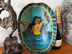 „La Sirene“ – Meerjungfrau, haitianische Voodoo-Kunst, Original aus der Mitte des Jahrhunderts