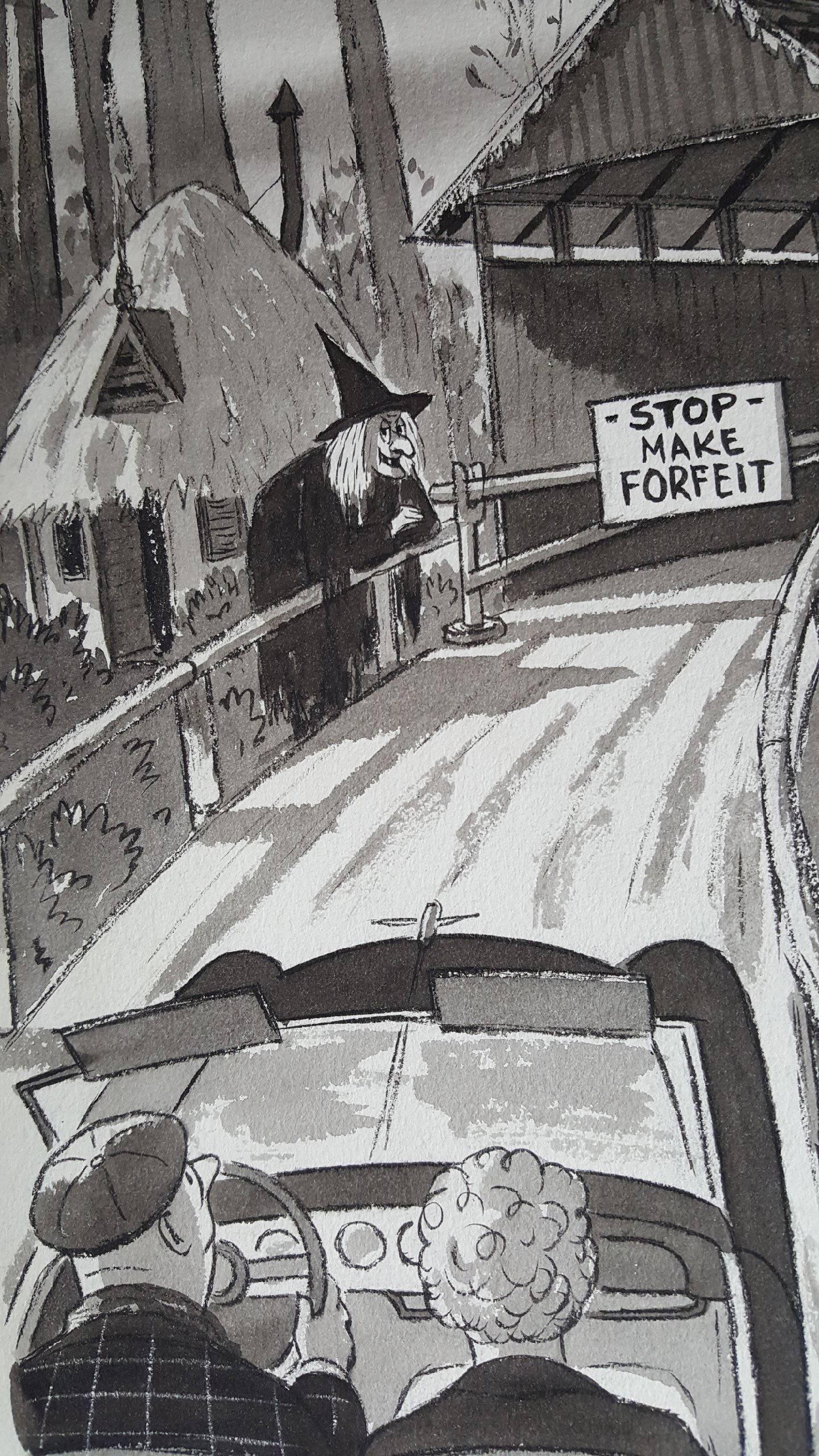 Stop Make Forfeit - Art by Charles Samuel Addams
