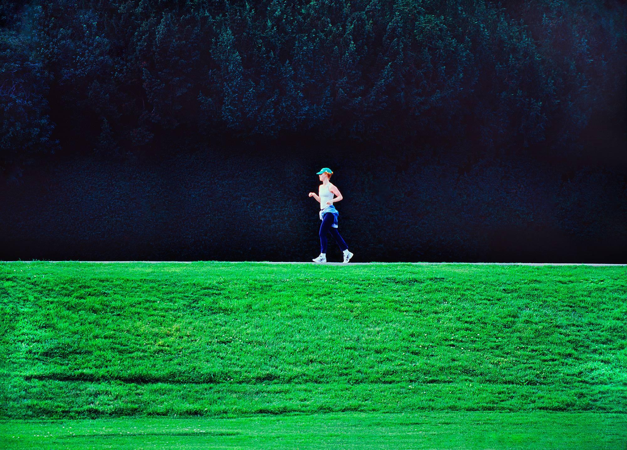 Mitchell Funk Color Photograph - Jogger in Golden Gate Park 