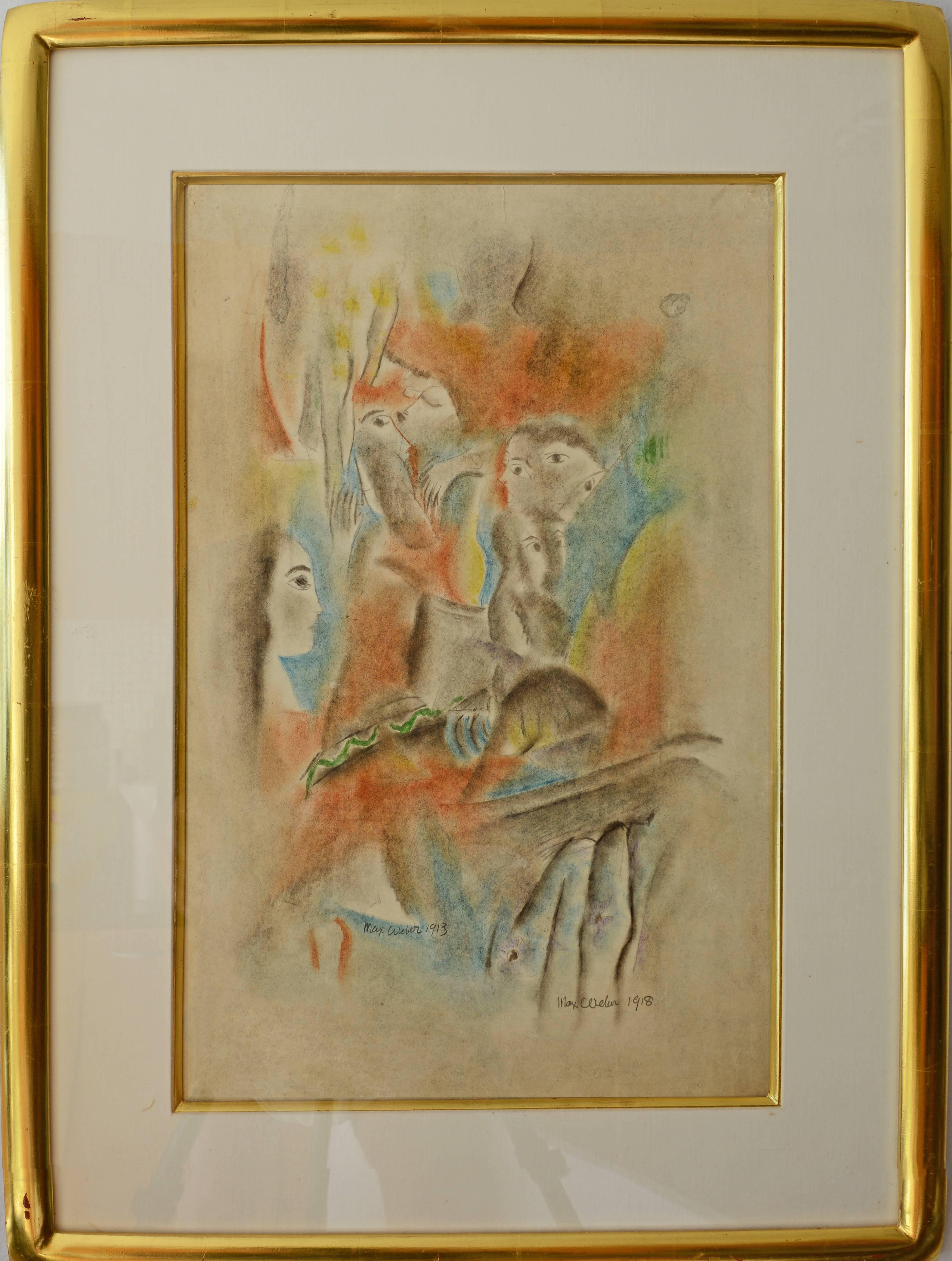 Frühjahr – Amerikanischer Kubismus – Painting von Max Weber