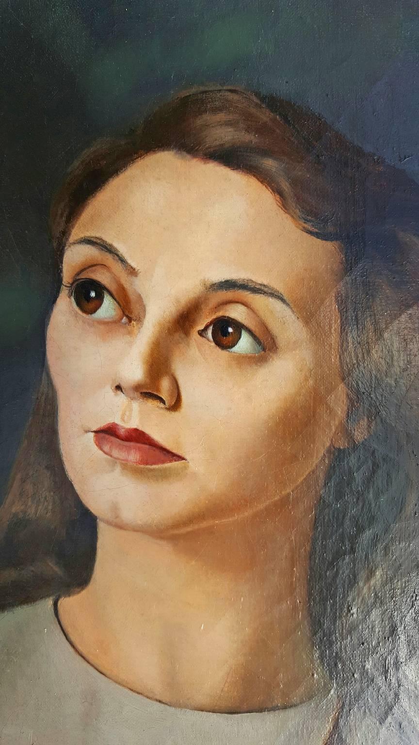 Portrait de Femme - Painting by Leonor Fini