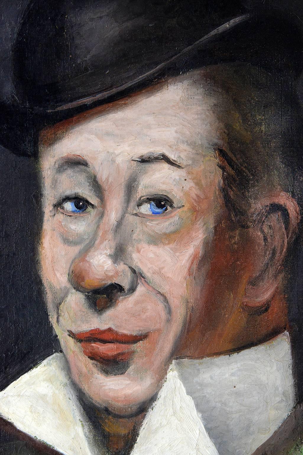 Portrait of Bert Lahr - Painting by Walt Kuhn