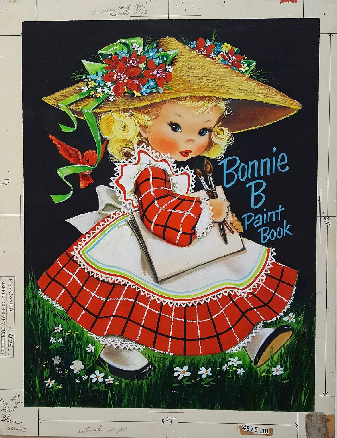 Bonnie B. Paint Book Cover - Painting by Elizabeth Voss