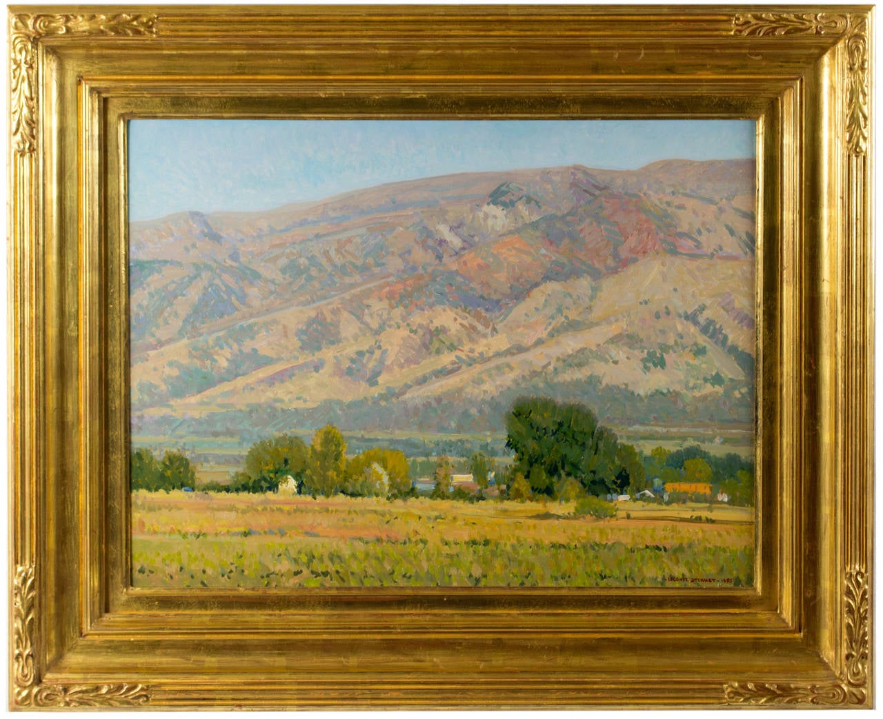 LeConte Stewart Landscape Painting - Early Autumn in the Wasatch Mountains