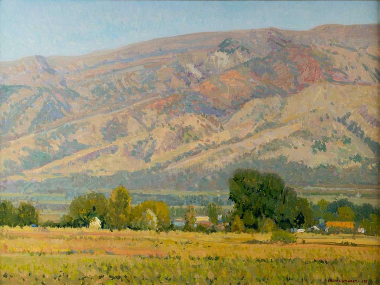 Early Autumn in the Wasatch Mountains - Painting by LeConte Stewart