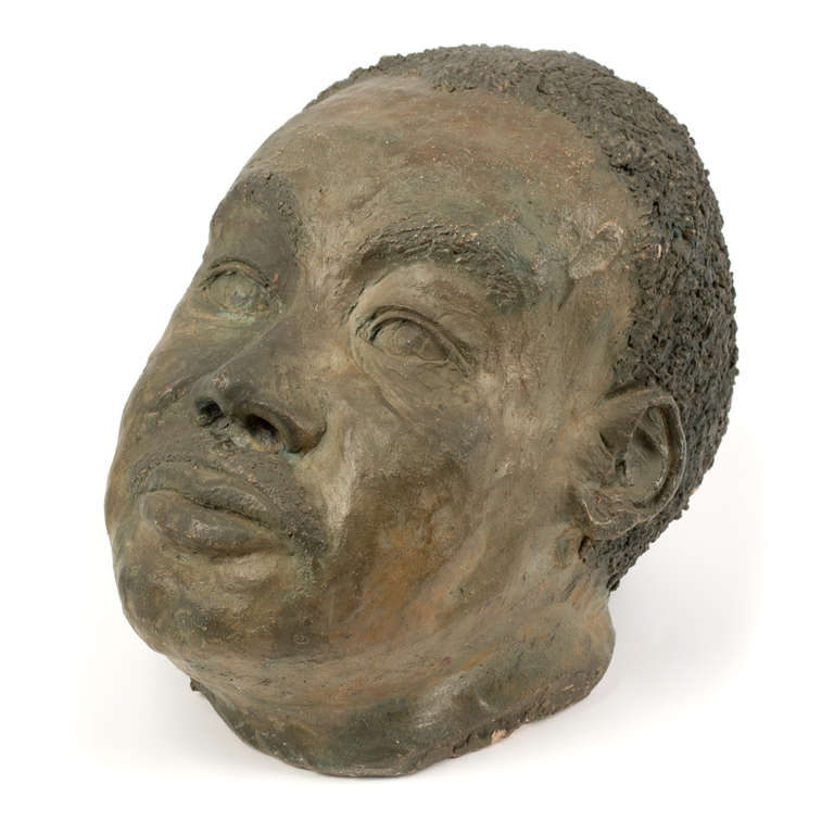 Mahonri Young Figurative Sculpture - The Boxer Joe Louis