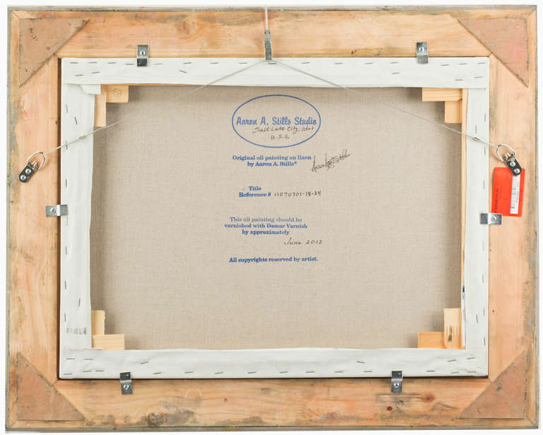 Still life with Apples & Leeks - Realist Painting by Aaron Stills