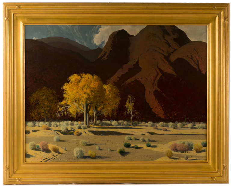 James Swinnerton Landscape Painting - Desert Cottonwoods in Fall