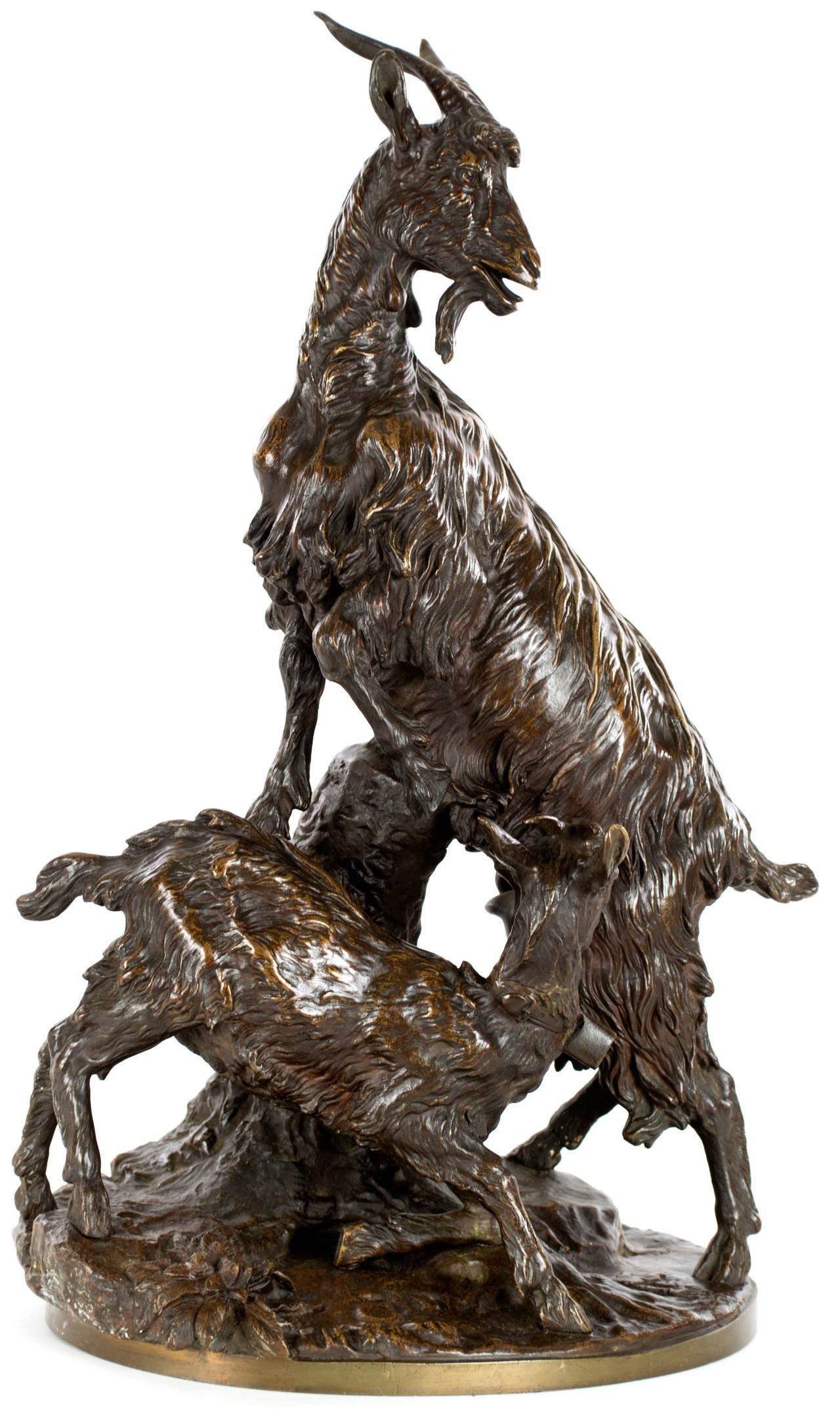 Émile Pinedo Figurative Sculpture - A Group of Goats by Emile Pinedo and Tiffany & Co.