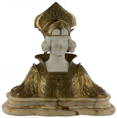 Marble and Ormolu Bust