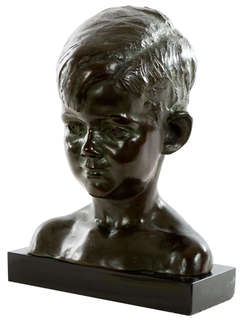 A Bronze Portrait of a young John F. Kennedy