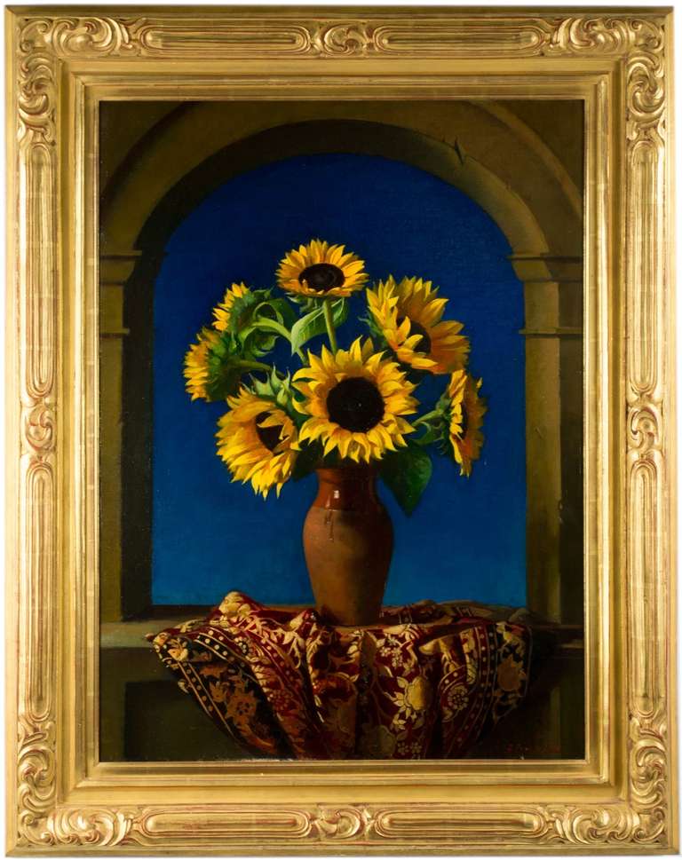 Galina Perova Figurative Painting - Sunflowers