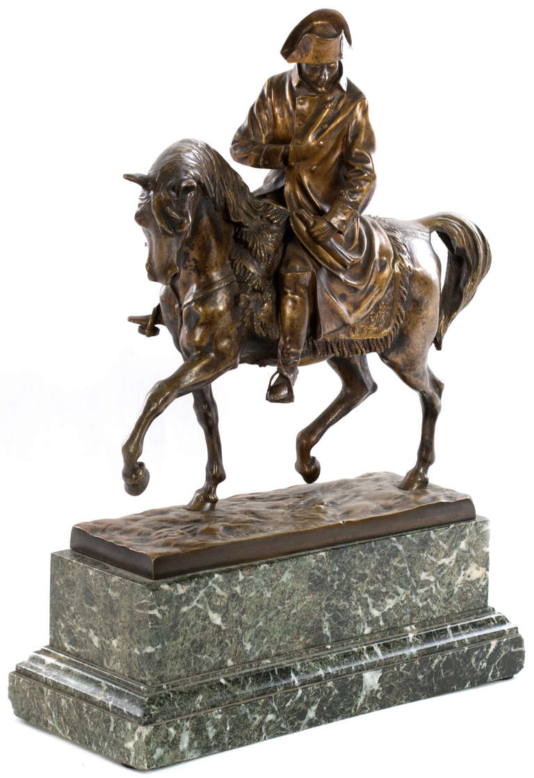 Francesco La Monaca Figurative Sculpture - Emperor Napoleon astride his Warhorse