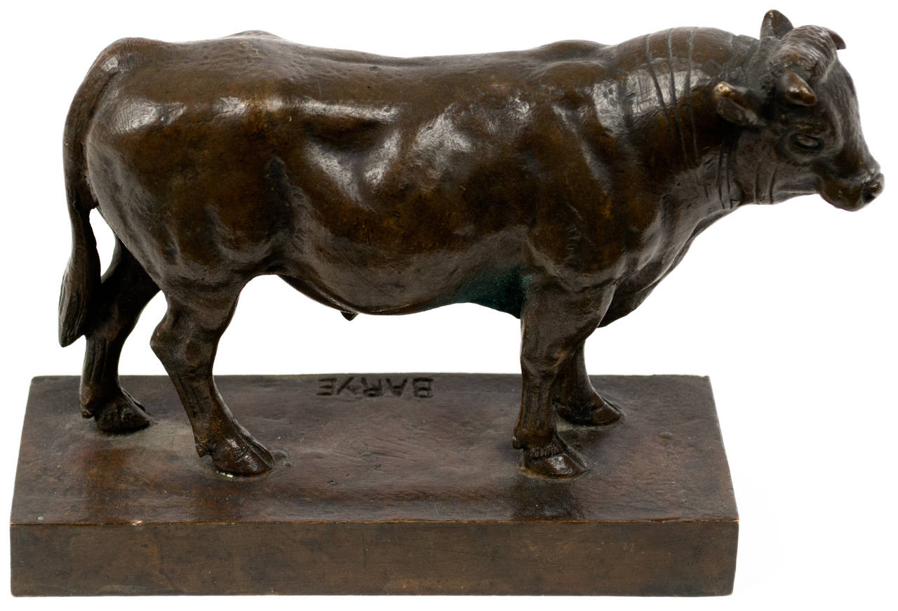 Le sculpteur Antoine-Louise Barye (français, 1776 - 1875) était le principal sculpteur animalier du XIXe siècle. Bien que l'on puisse trouver des versions monumentales de ses représentations d'animaux domestiques et exotiques dans tout Paris et dans