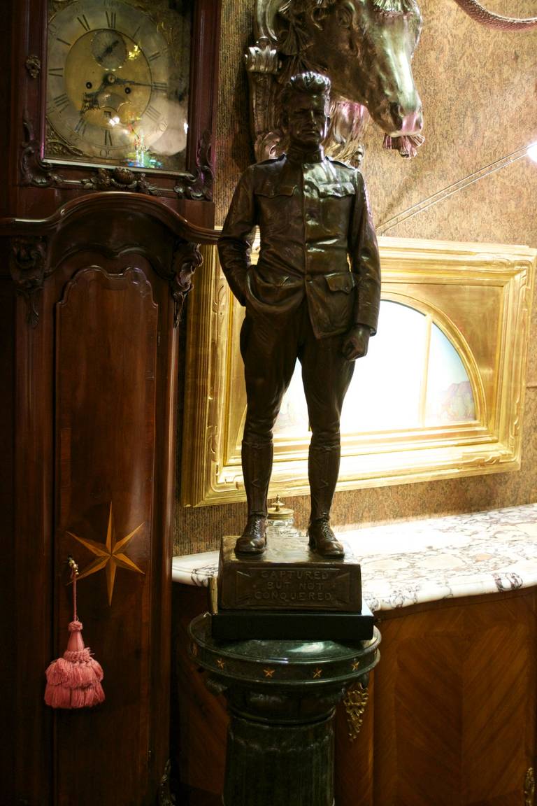 One of Dallin's most personal sculptures, Captured but not conquered, depicts, Edgar M. Halyburton, a WWI hero and one of the first Americans captured in the war. For his model, Dallin used his third and only surviving son, Arthur. Arthur Dallin
