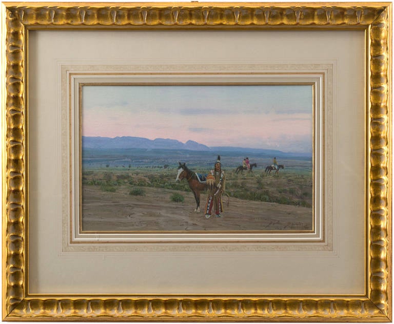 John Jarvis Landscape Art - Ute Indians in the Rocky Mountains