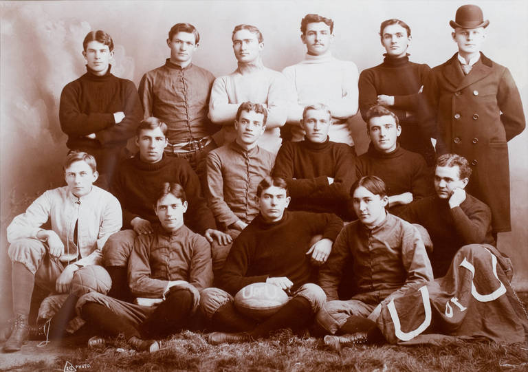 Early photograph of University of Utah Football Team (1894) with David. O. McKay - Photograph by Unknown