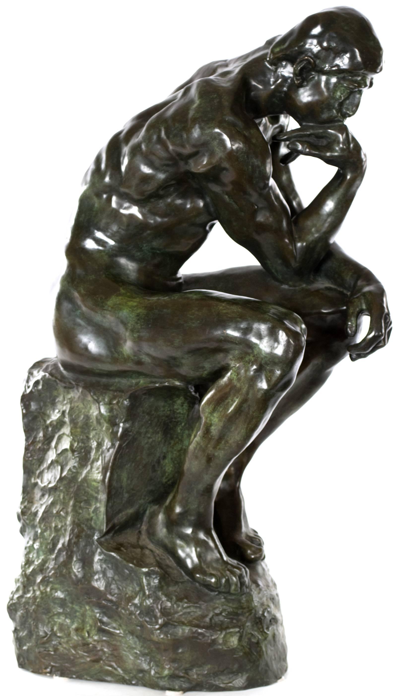 Auguste Rodin Figurative Sculpture - The Thinker