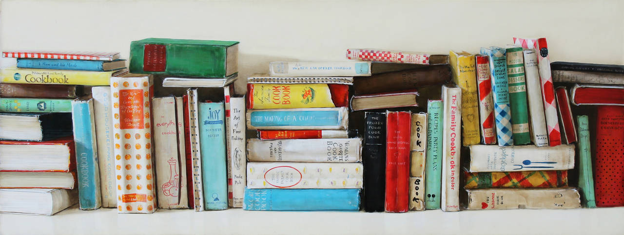 Holly Farrell Still-Life Painting - Cookbooks