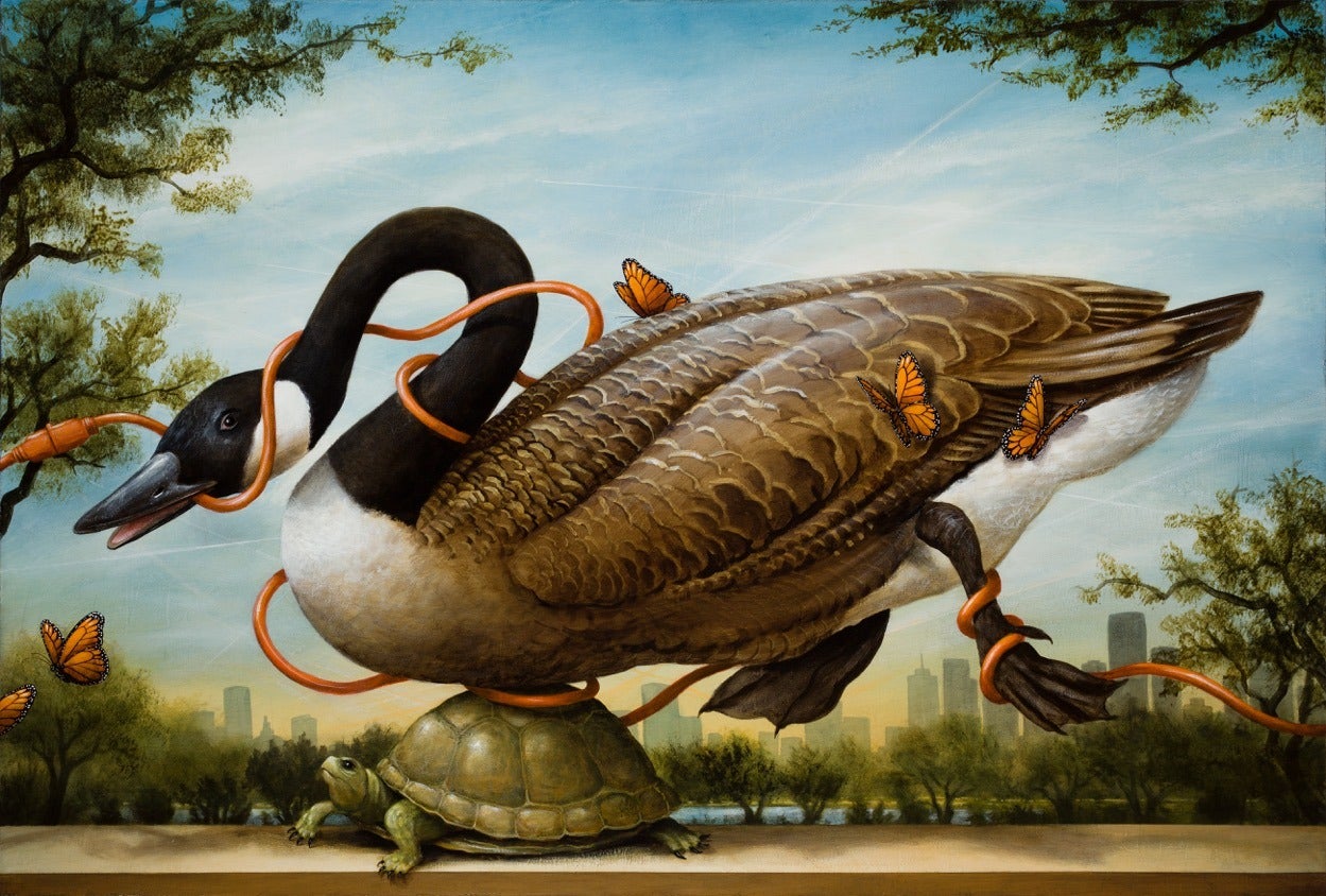 Birds of America: Migration Interrupted - Painting by Kevin Sloan