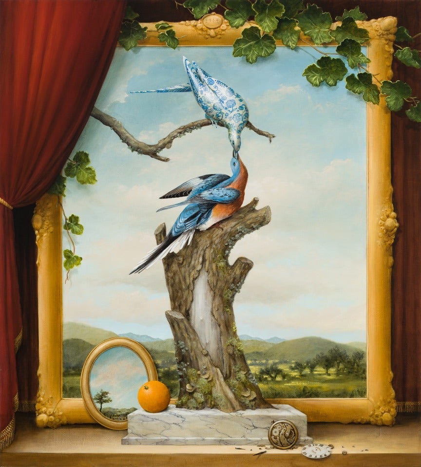 Birds of America: The Ascension of Martha - Painting by Kevin Sloan