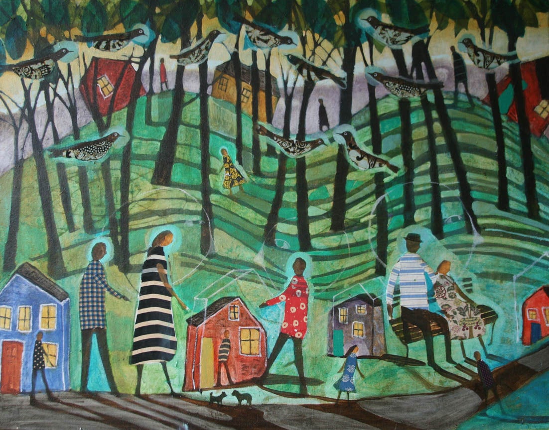 Hillside Shadows - Mixed Media Art by Donald Saaf