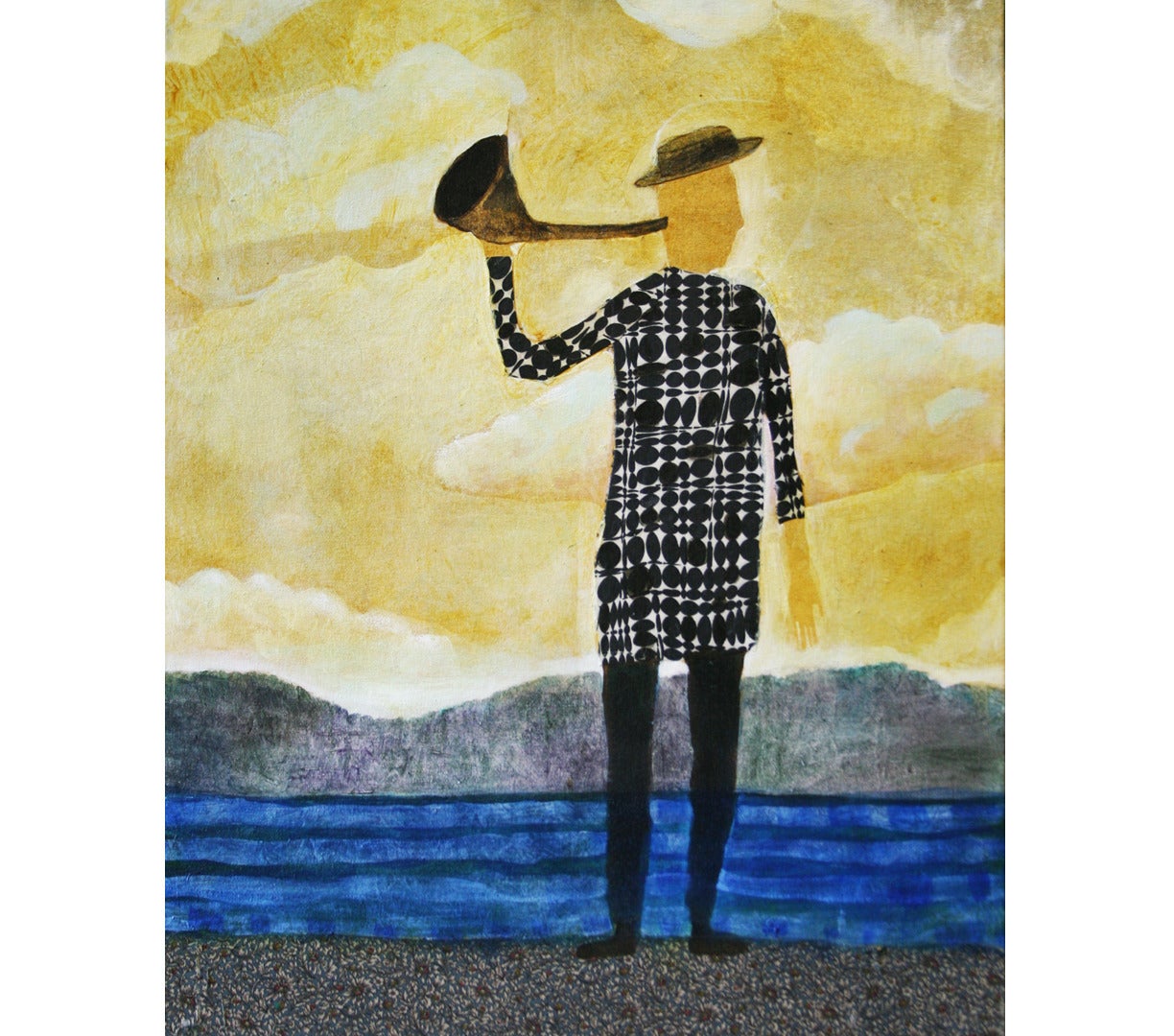 Hearing Trompete – Mixed Media Art von Donald Saaf