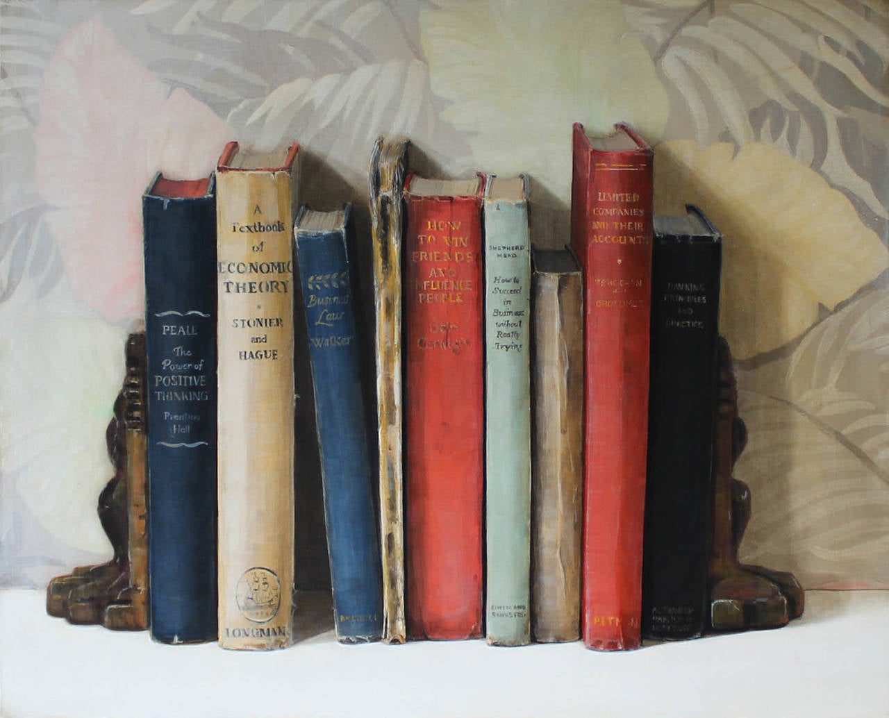 Economic Books - Painting by Holly Farrell