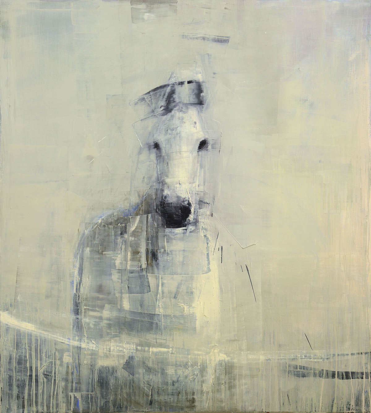 White Horse - Painting by Rebecca Kinkead