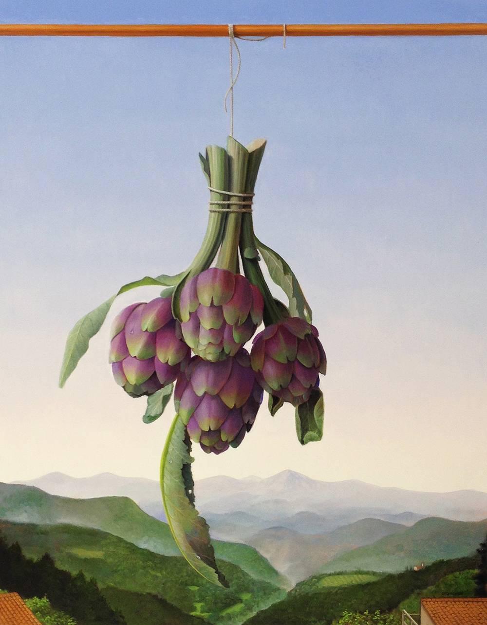 Artichokes - Painting by James Aponovich