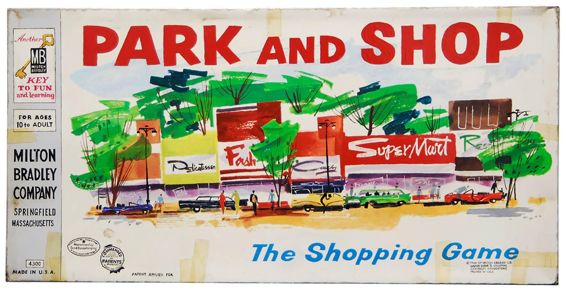 circa 1960 Park and Shop - Mixed Media Art by Tim Liddy