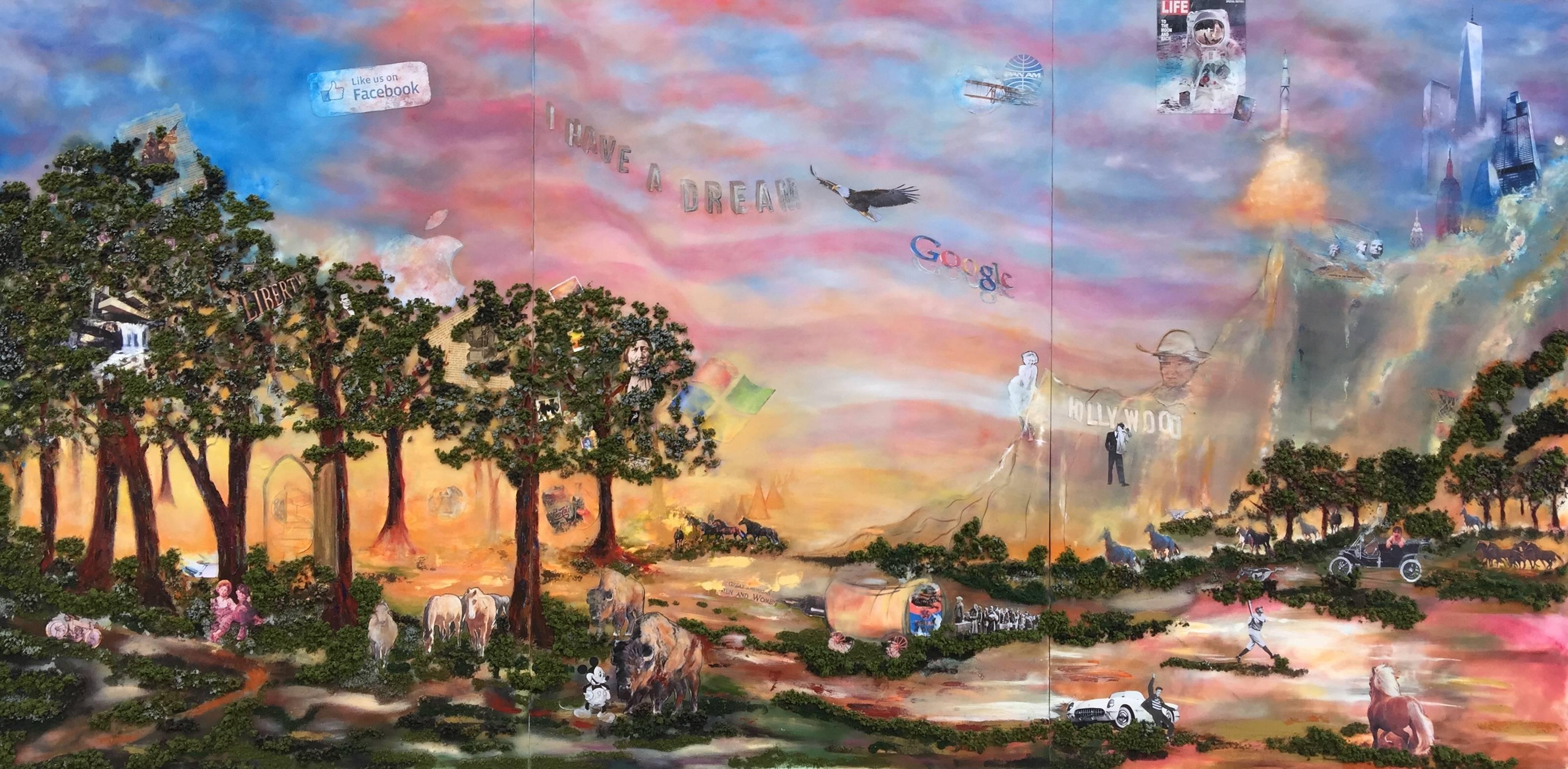 Landscape Painting Arica Hilton - Icône américaine