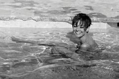 Vintage Audrey Swimming (Black & White)