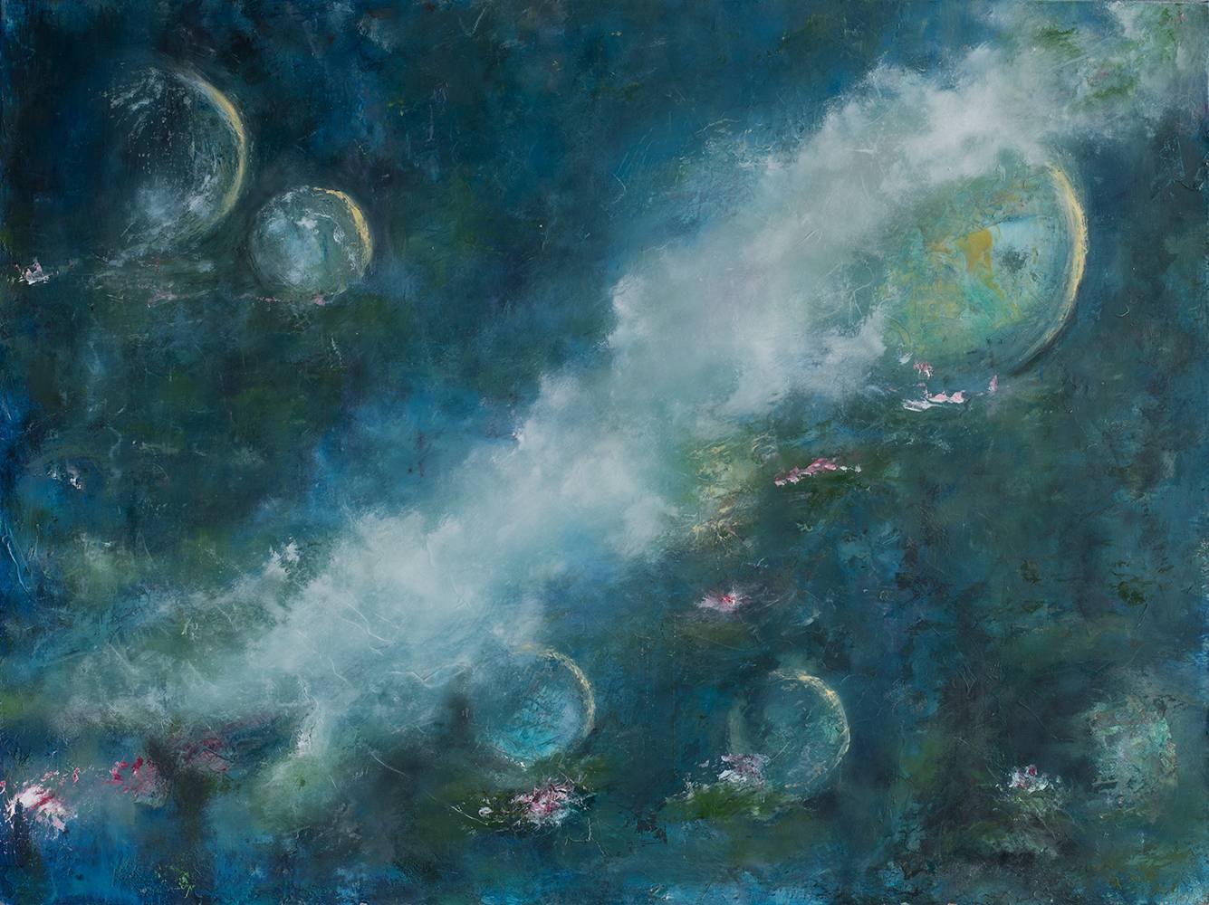 Arica Hilton Abstract Painting - Water Worlds
