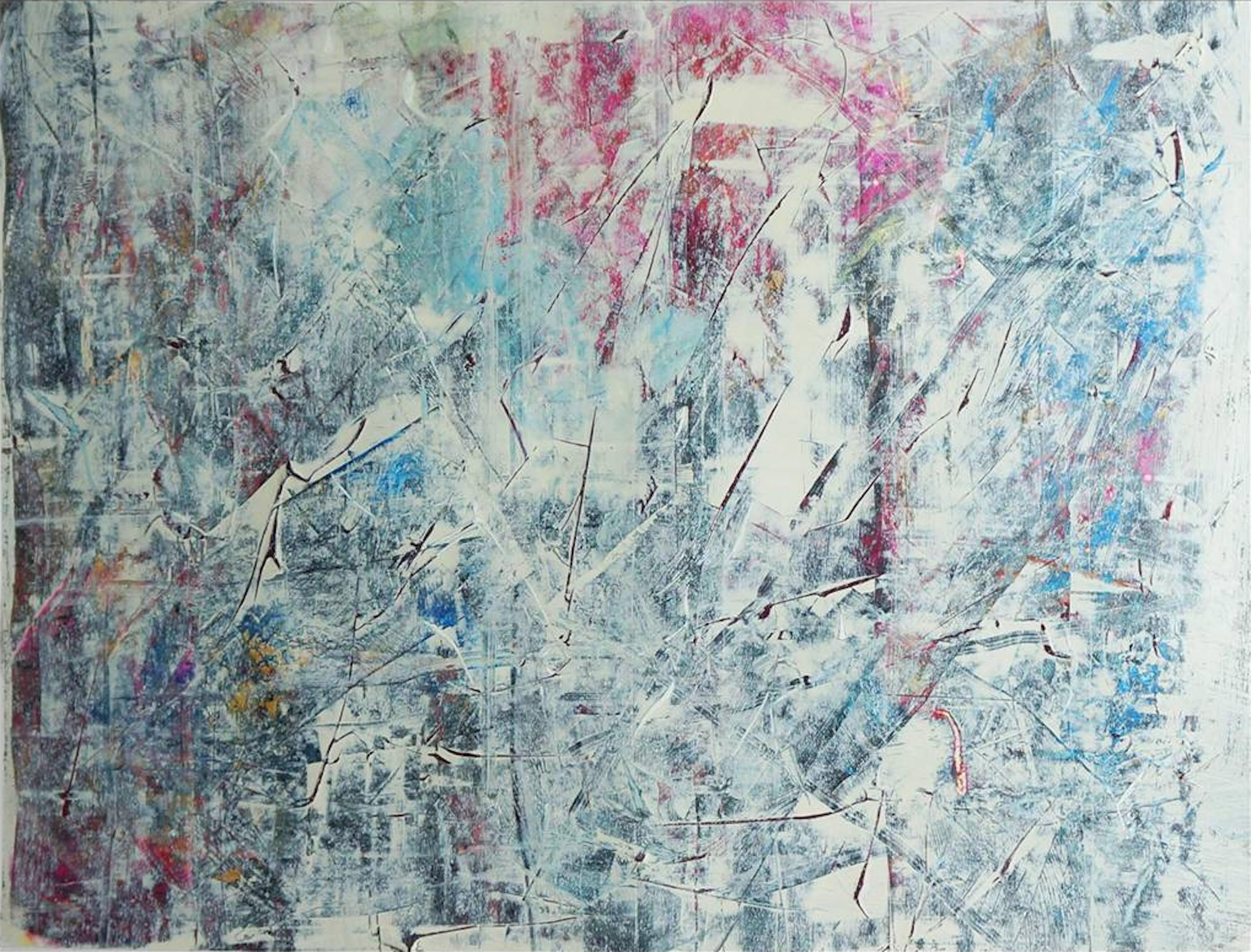 Eve Ozer Abstract Painting - Peeling Away The Layers
