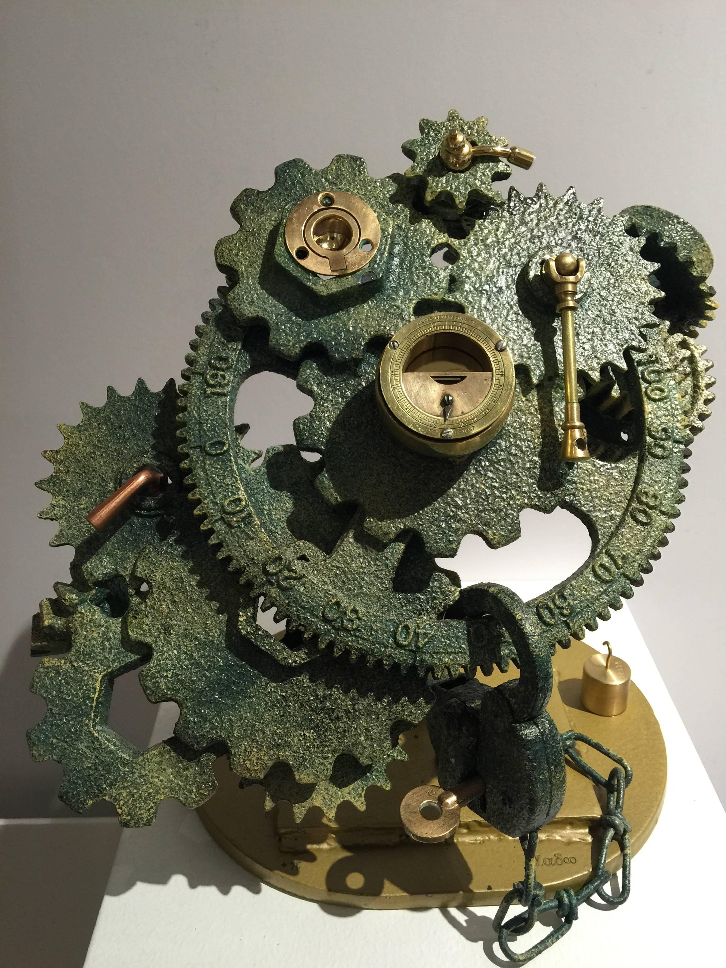 Terry Poulos Abstract Sculpture - Art-ikythera Mechanism