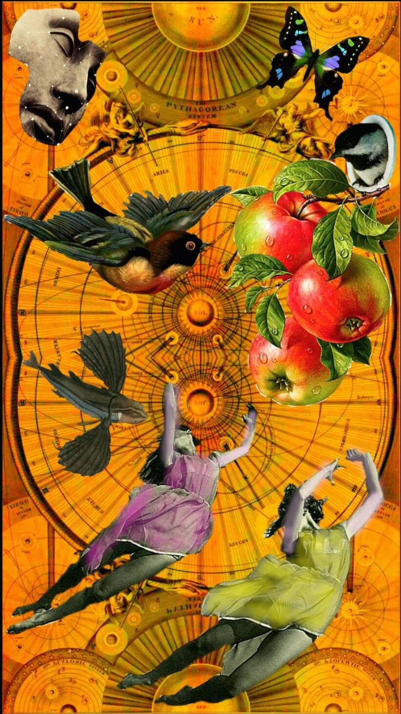Mele in autunno - Mixed Media Art di Robert Fleischman