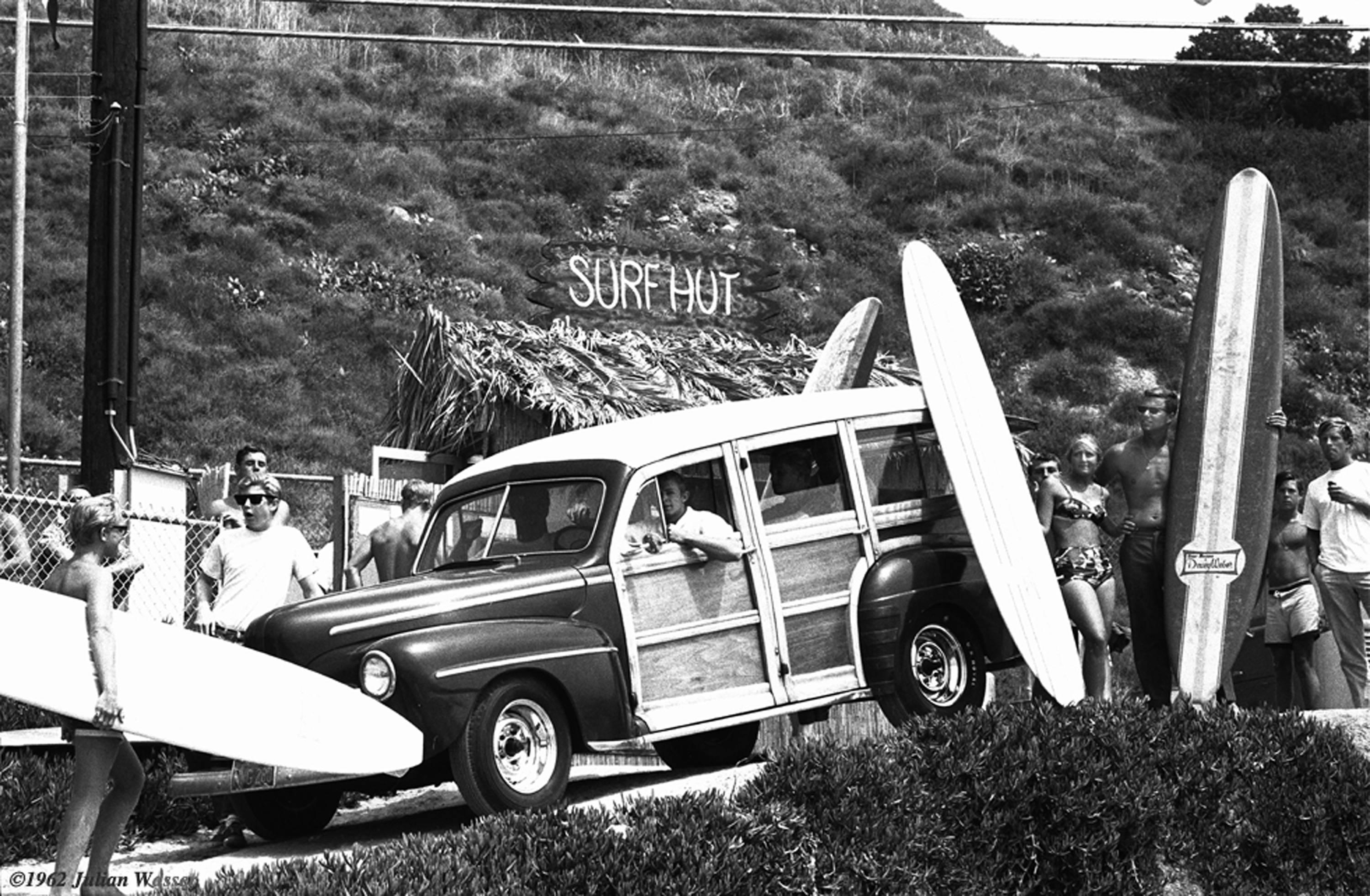 Julian Wasser Black and White Photograph - Malibu Surfers, 1962