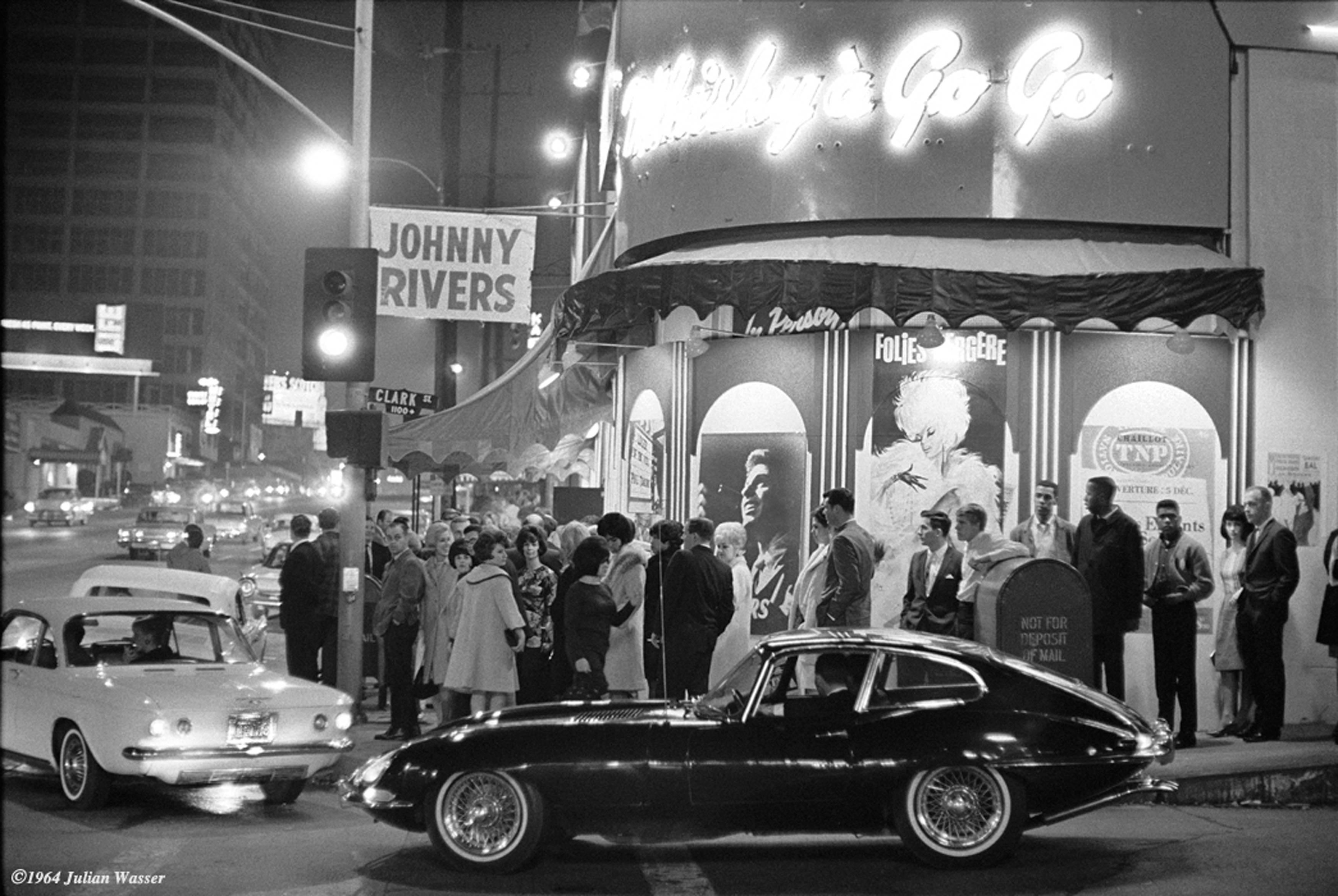 Julian Wasser Black and White Photograph - The Whisky a Go-Go on Sunset, 1964 
