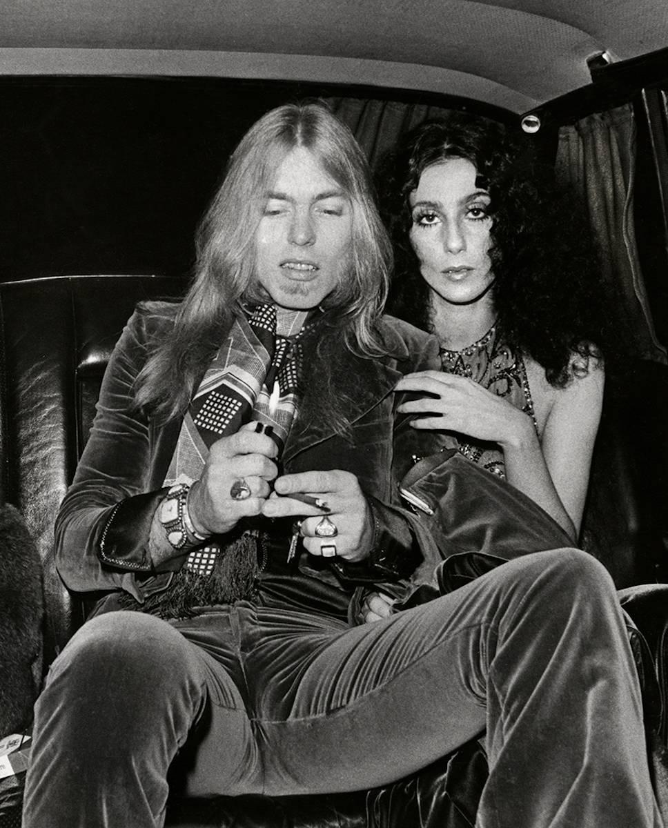 Julian Wasser Black and White Photograph - Gregg Allman and Cher, mid 1970's